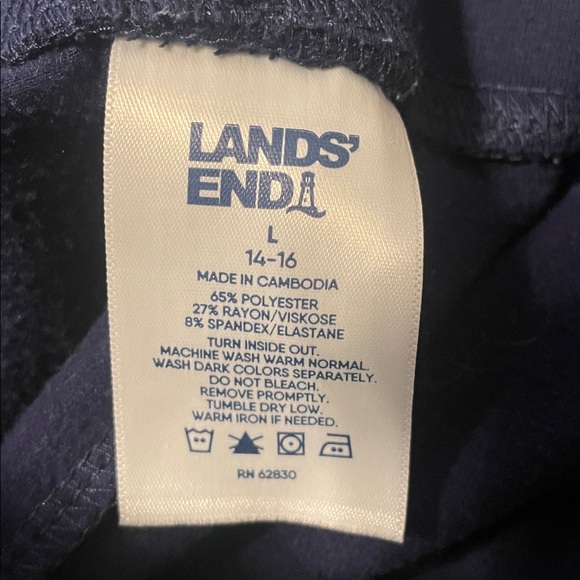 NWOT Lands' End Navy and White Striped PJ’s Size Large 14-16 - Picture 6 of 6